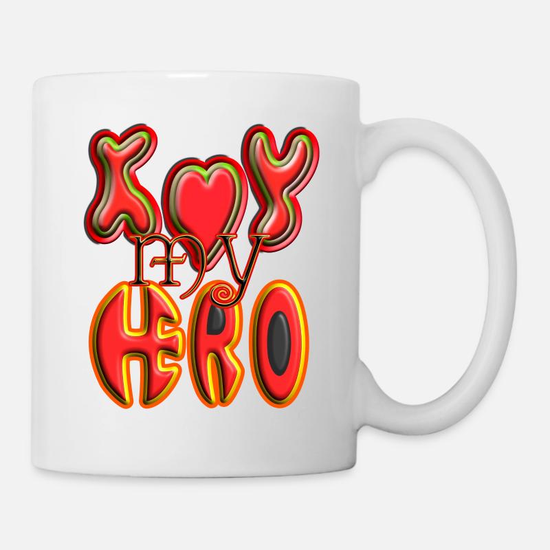 I Love you my Hero - Mug - white