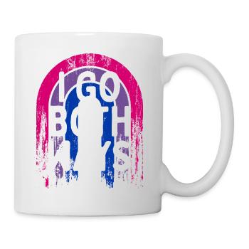 Je vais dans les deux sens Bisexuel LGBTQ Bi Pride Pun Asexuel - Mug blanc - blanc - Droite