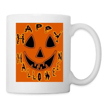 Happy Halloween mit Lachenden mund - Tasse - Weiß - Rechts