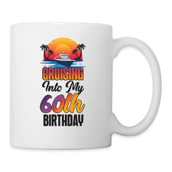 60e anniversaire de Cruise Ship Vacation - Mug blanc - blanc - Droite