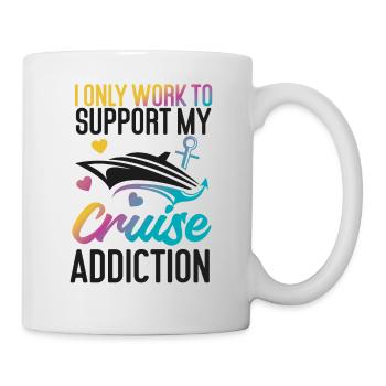 Cruise Ship Vacation I Only Work - Mug - white - Right