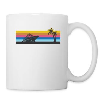 Bateau de croisière vacances rétro vintage - Mug blanc - blanc - Droite