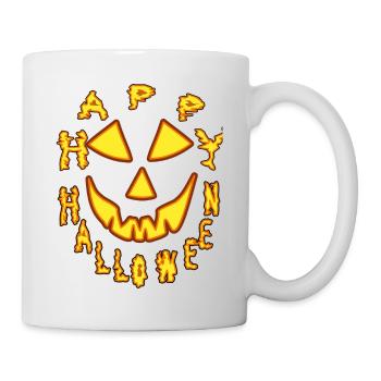 Der Zauber von Halloween in Gelb - Tasse - Weiß - Rechts