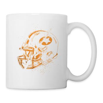 American Football Helm Grunge Splash USA Sport - Tasse - Weiß - Rechts