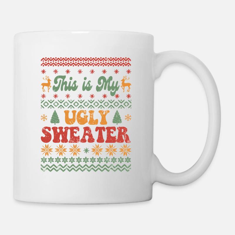 My Ugly Sweater - Ugly Xmas /Christmas/Weihnachten - Tasse - Weiß