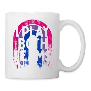 Je joue les deux équipes Bisexuel LGBTQ Bi Pride Dating - Mug blanc - blanc - Droite
