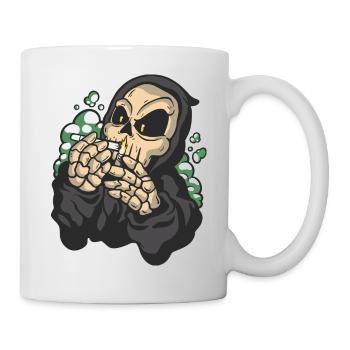 Cannabis Weed Grim Reaper Halloween Costume - Mug - white - Right