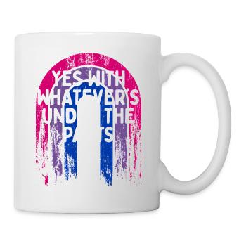 Whatever's Under the Pants Bisexual LGBTQ Bi - Mug - white - Right