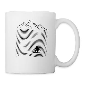 Alpine Mountains Snowboarding Alps Slope Snowboard - Mug - white - Right