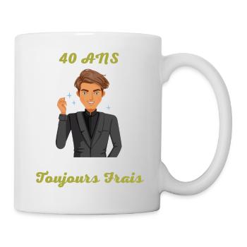 40 ans toujours frais - Mug blanc - blanc - Droite
