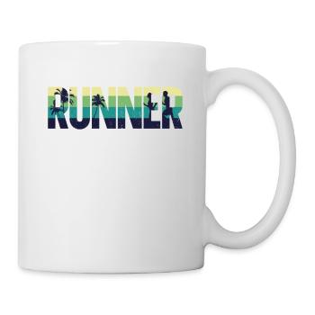 Coureur de course Semi-Marathon Rétro - Mug blanc - blanc - Droite