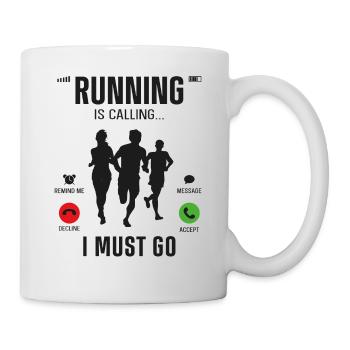 Running Runner Half Marathon Phone - Mug - white - Right
