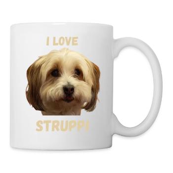I love Strup.pi : ) Most dog ever - Tasse - Weiß - Rechts