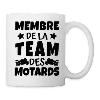 team motard / cadeau humour motard - Mug blanc - blanc - Droite