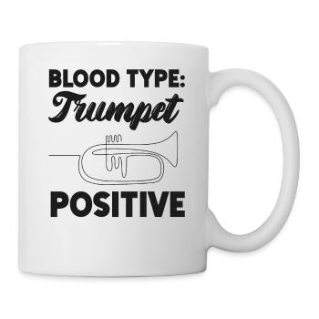 Trumpet Player Blood Type Trumpet - Tasse - Weiß - Rechts