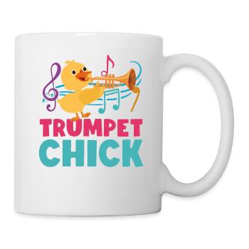 Trumpet Player Girl Chicken - Mug - white - Right