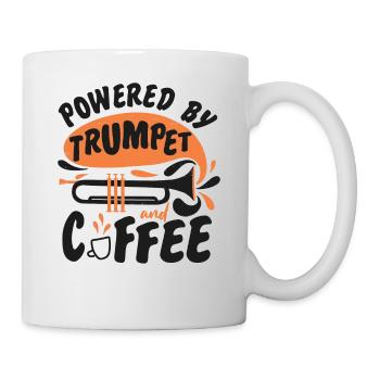 Trumpet Player Coffee Powered By - Tasse - Weiß - Rechts