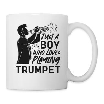 Trumpet Player Just A Boy Who - Tasse - Weiß - Rechts