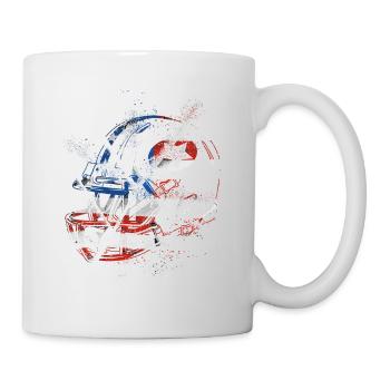 American Football Helmet Grunge Splash USA Flag - Mug - white - Right