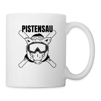 Pistensau Wintersaison Ski Fahrer Snowboard - Tasse - Weiß - Rechts