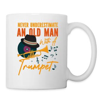 Trumpet Player Dad Father Retired - Tasse - Weiß - Rechts