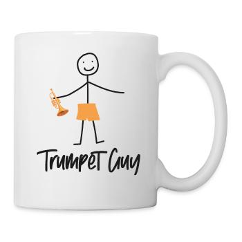 Trumpet Player Minimalistic - Tasse - Weiß - Rechts