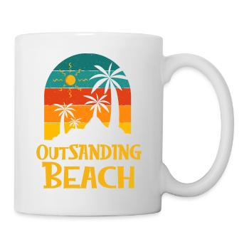 Outsanding Beach Summer Trip Tropical Funny - Mug - white - Right