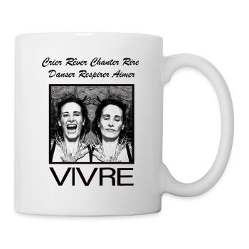 VIVRE Black - Mug blanc - blanc - Droite