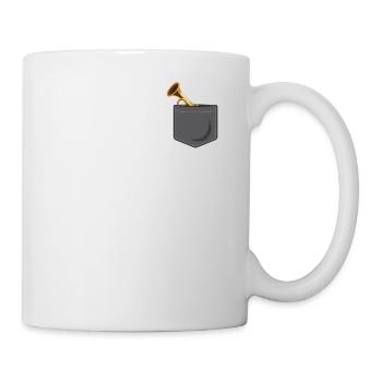 Trumpet Player Pocket - Tasse - Weiß - Rechts