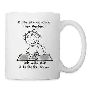 Beste in der Schule sein - Tasse - Weiß - Rechts