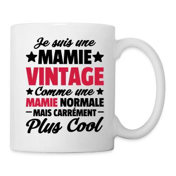 Je suis une mamie vintage / grand-mère vintage - Mug blanc - blanc - Droite