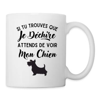 Mon Chien déchire 2 - Mug blanc - blanc - Droite