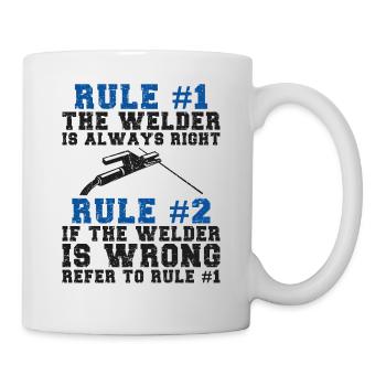 Welder Welding Vintage Rule #1 The - Mug - white - Right