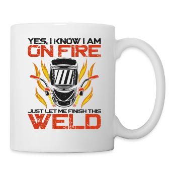 Soudeur Soudage Vintage Oui, je sais - Mug blanc - blanc - Droite