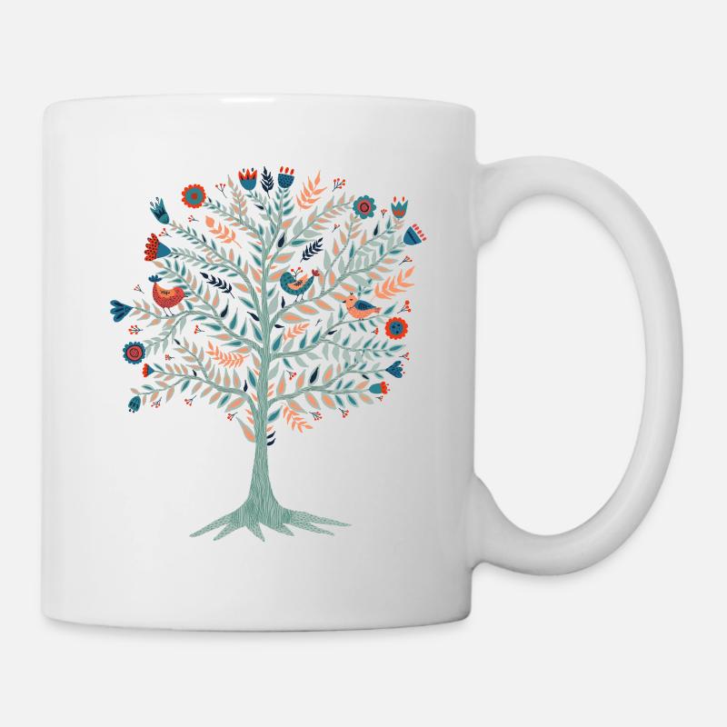Arbre. Arbre de vie. Yggdrasil - Mug blanc - blanc