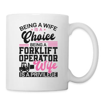Opérateur de chariot élévateur certifié - Mug blanc - blanc - Droite
