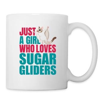 NUR EIN MÄDCHEN, DAS ZUCKERGLEITER LIEBT - Tasse - Weiß - Rechts