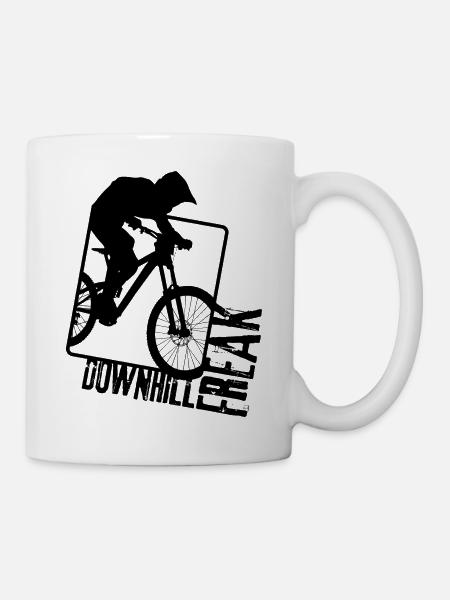 Downhill Freak - Freeride - streetwear - Mug - white