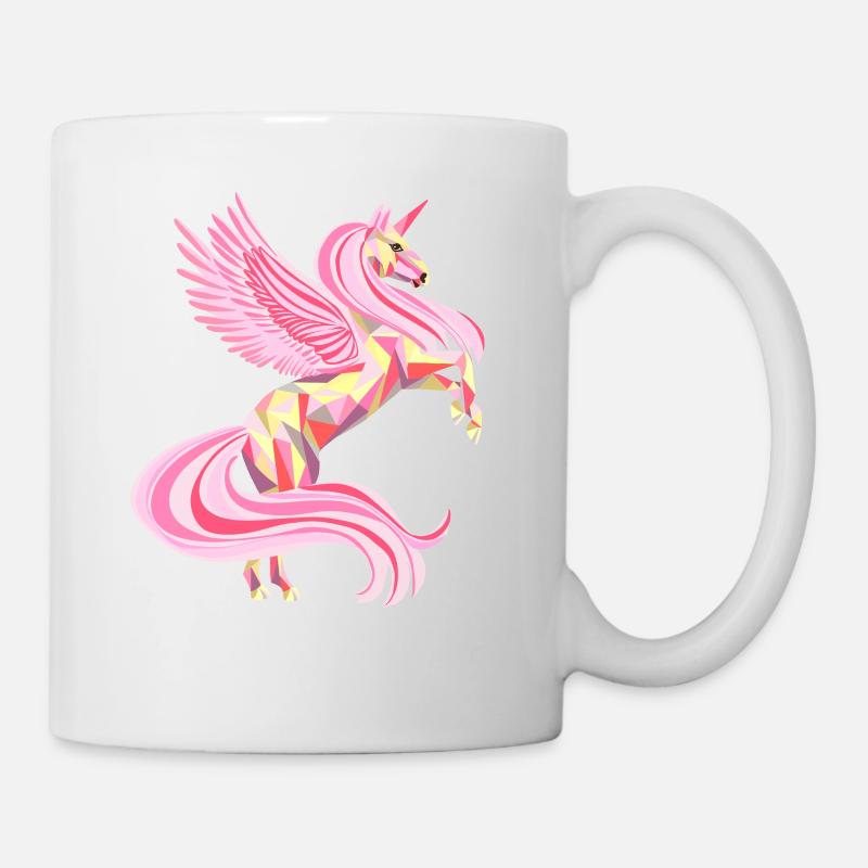 Zauberhaftes Einhorn in hellem rosa - Tasse - Weiß