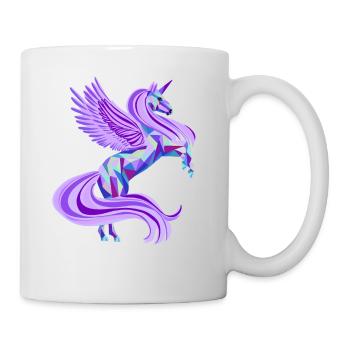 Zauberhaftes Einhorn in lila - Tasse - Weiß - Rechts