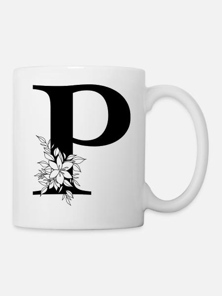 Buchstabe P - Tasse - Weiß