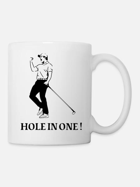 GOLF exulte « Hole in one ! » - Mug blanc - blanc