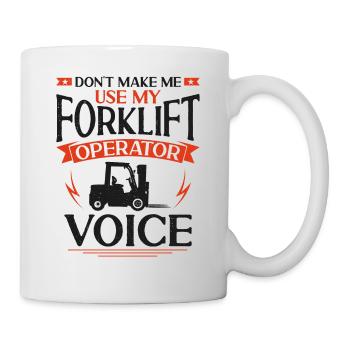 Certified Forklift Truck Operator - Tasse - Weiß - Rechts