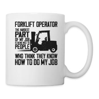 Certified Forklift Truck Operator - Tasse - Weiß - Rechts