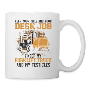Certified Forklift Truck Operator - Mug - white - Right