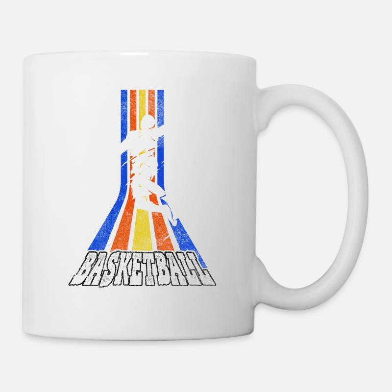 Basketteur Basketteur Dunking Vintage Retro - Mug blanc - blanc