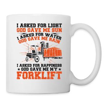 Certified Forklift Truck Operator - Tasse - Weiß - Rechts