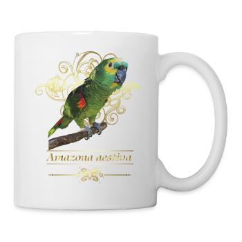 Die Blaustirnamazone - Tasse - Weiß - Rechts