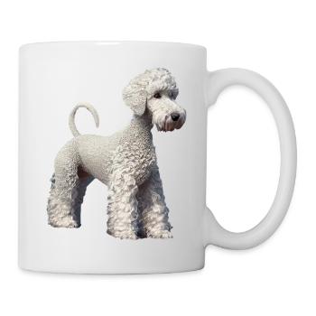 Bedlington Terrier Hund - Bedlington Terrier - Tasse - Weiß - Rechts