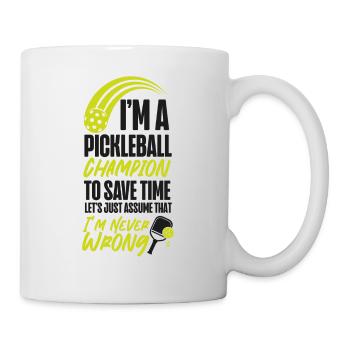 Pickleball Je suis un pickleball - Mug blanc - blanc - Droite